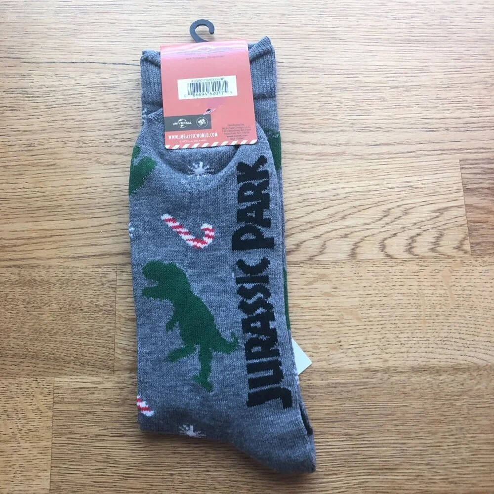 Jurassic Park Christmas Socks Stocking Stuffer NWT